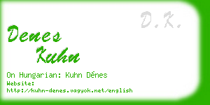denes kuhn business card